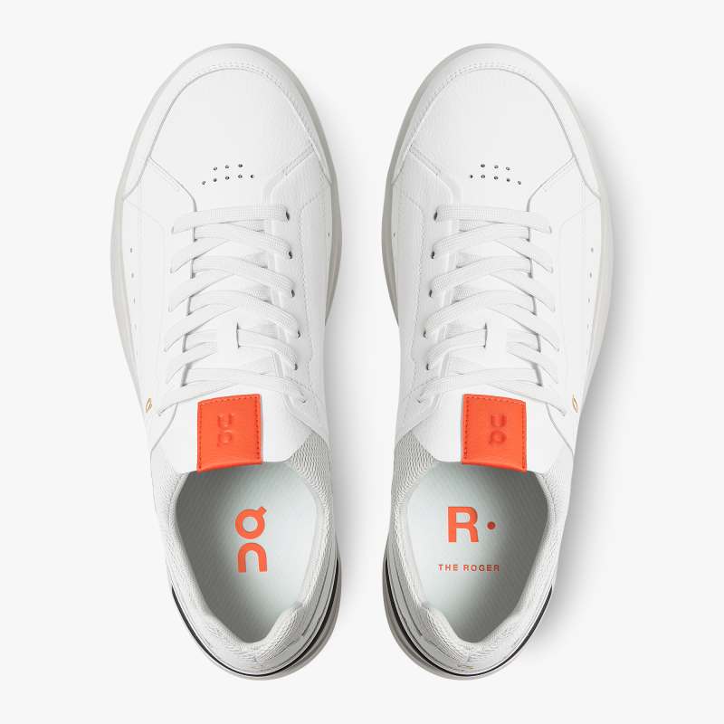 On Running Shoes Men's THE ROGER Centre Court-White | Flame