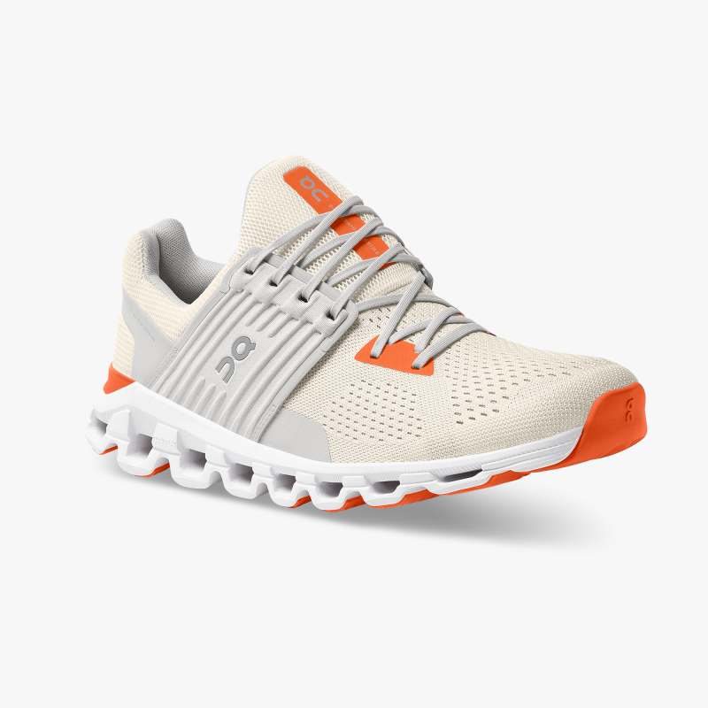On Running Shoes Men's Cloudswift-White | Flame - Click Image to Close