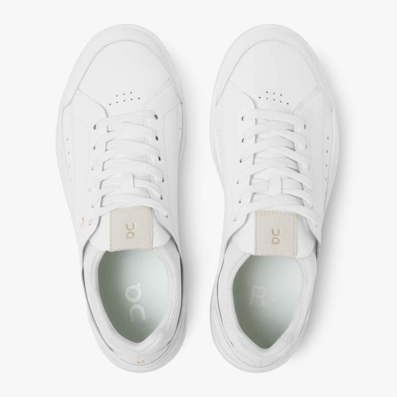On Running Shoes Women's THE ROGER Centre Court-White | Gum - Click Image to Close