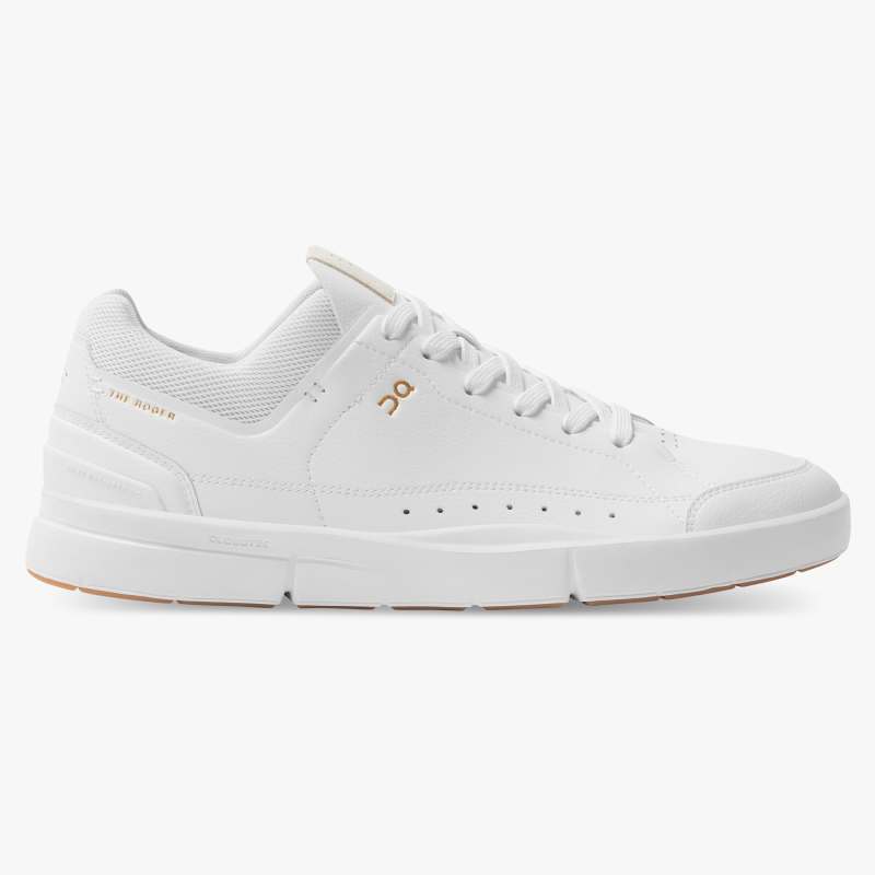 On Running Shoes Men's THE ROGER Centre Court-White | Gum - Click Image to Close