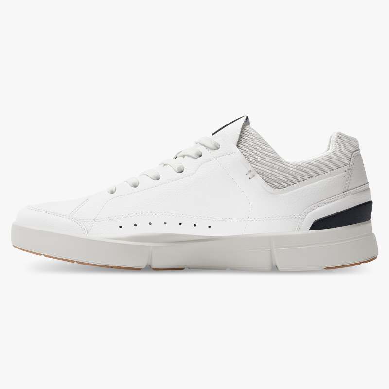 On Running Shoes Men's THE ROGER Centre Court-White | Indigo - Click Image to Close