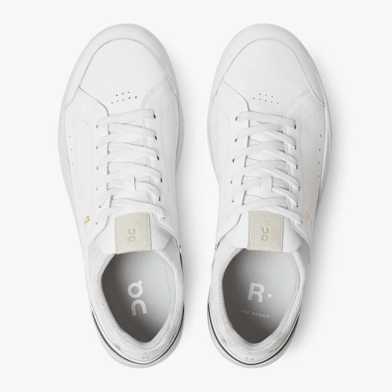 On Running Shoes Men's THE ROGER Centre Court-White | Jungle - Click Image to Close