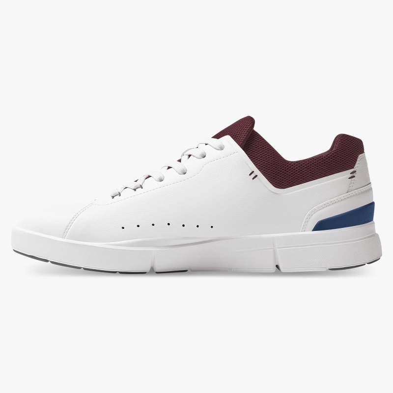 On Running Shoes Men's THE ROGER Advantage-White | Mulberry
