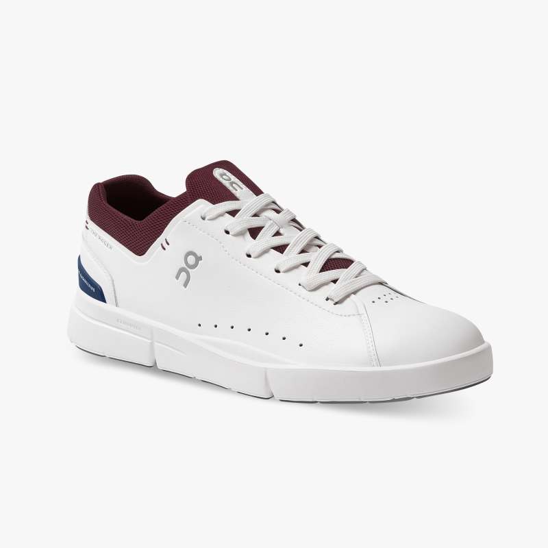 On Running Shoes Men's THE ROGER Advantage-White | Mulberry