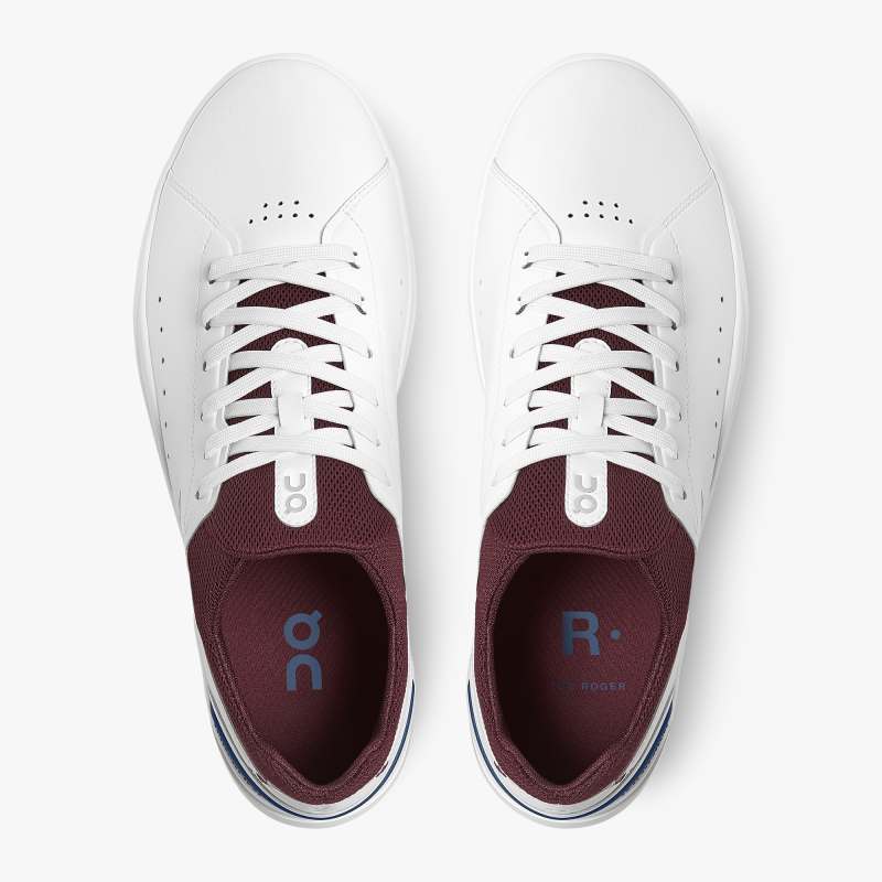 On Running Shoes Men's THE ROGER Advantage-White | Mulberry - Click Image to Close