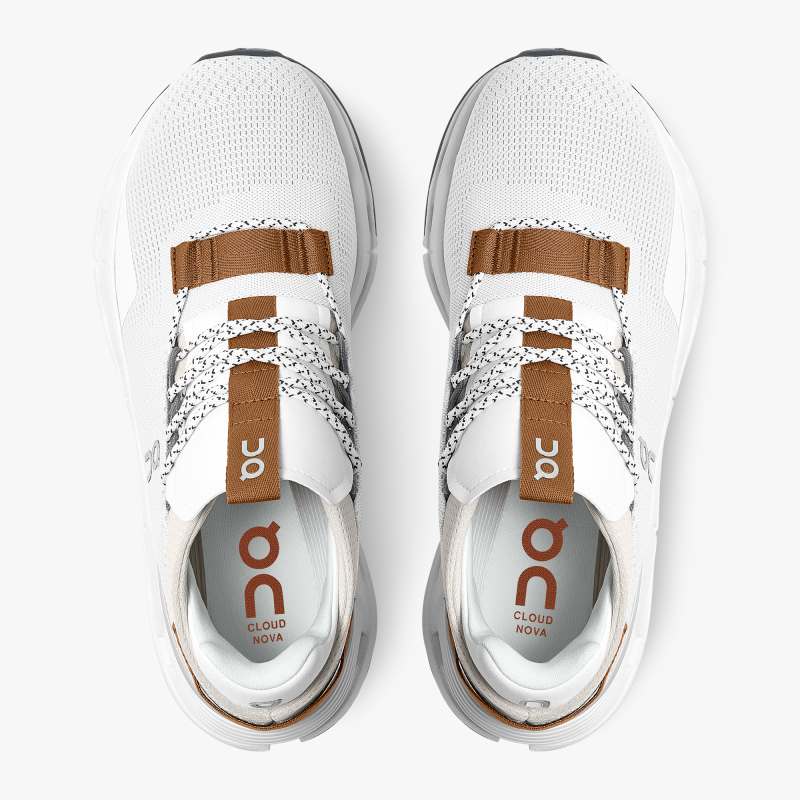 On Running Shoes Men's Cloudnova-White | Pearl