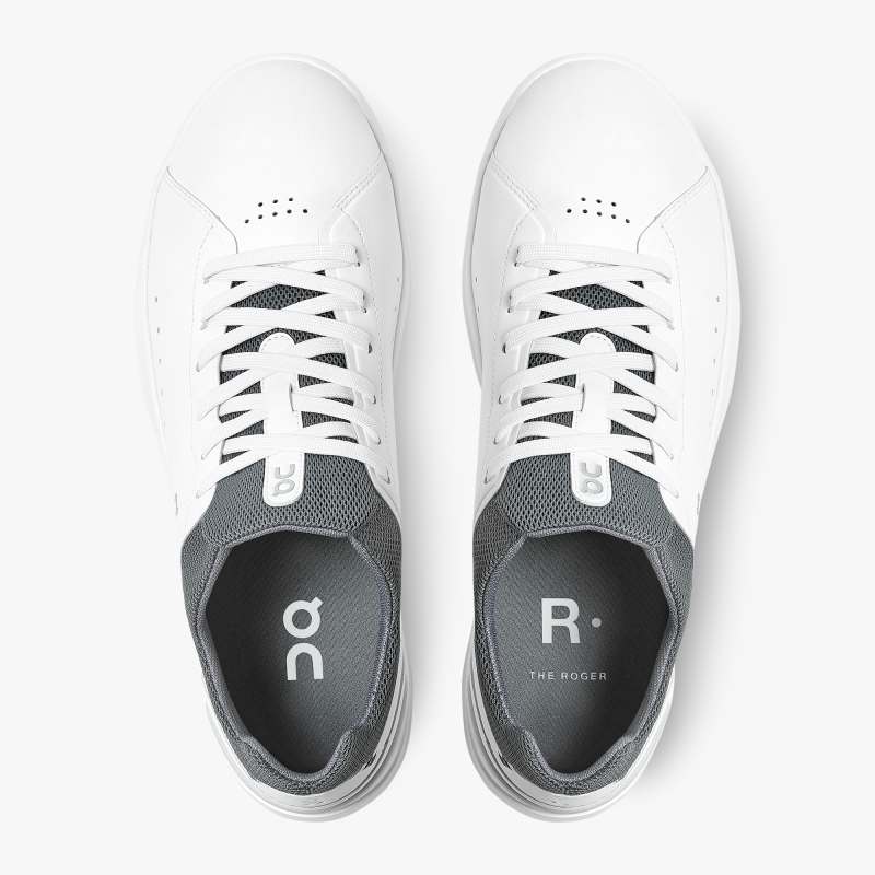 On Running Shoes Men's THE ROGER Advantage-White | Rock - Click Image to Close