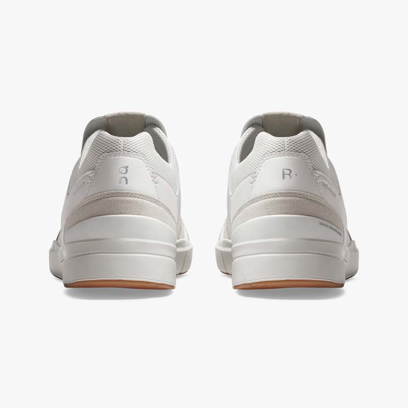 On Running Shoes Men's THE ROGER Clubhouse-White | Sand - Click Image to Close
